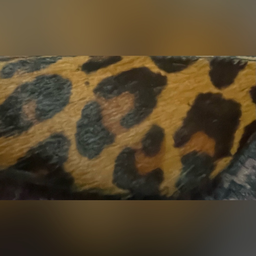 Gorgeous Dark Brown Leopard Pointed-Toe 3 1/2” Heeled Mules Calf Hair Leather - Picture 8 of 13